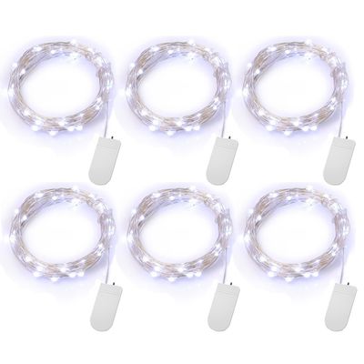 운영한 6 PCS 차가운 백색 건전지는 당 훈장을 위한 끈 빛을 지도했습니다
